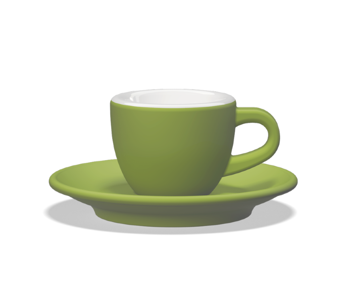 "TULIPANO" 70ml Espresso Cups - green matte